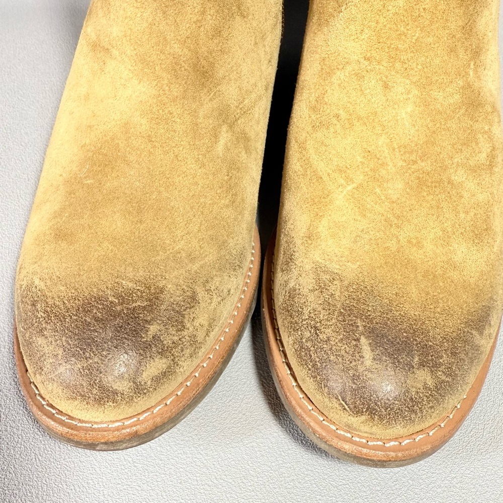 SOFFT Sharnell Tan Distressed Suede Lace-Up Western Inspired Tall Boots - Picture 4 of 15